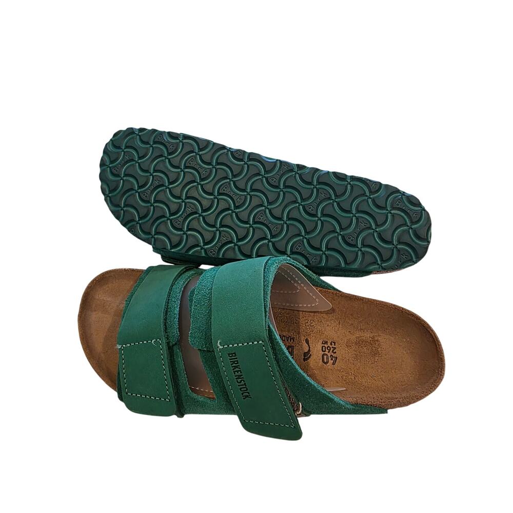 Birkenstock Arizona Hook & Loop Teal Green Leather Sandals Women's EU 40 US 9